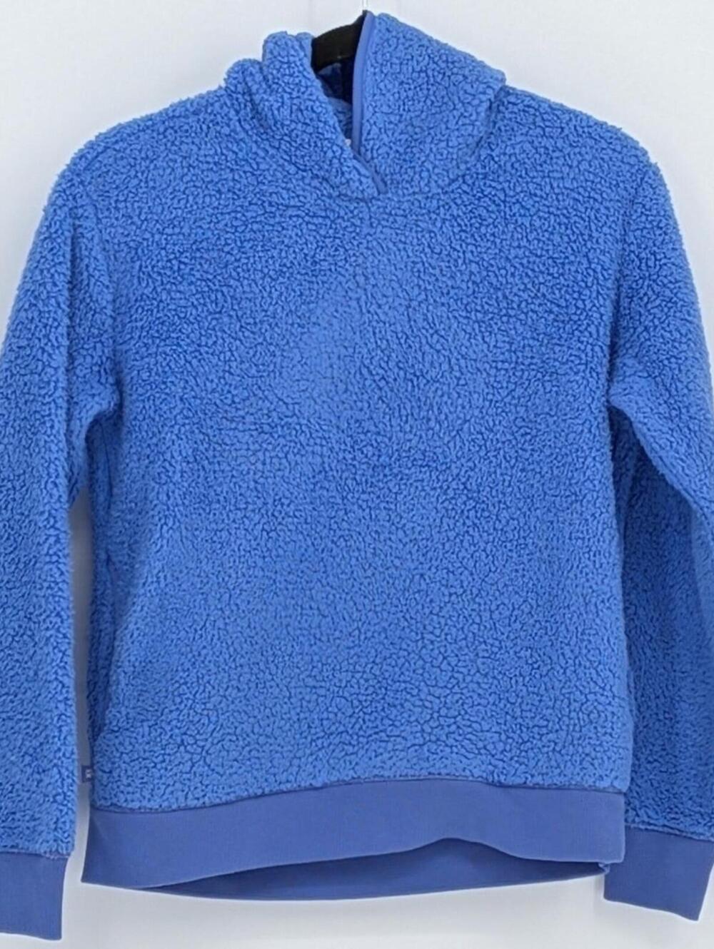 Athleta Girl XL Periwinkle Blue Sherpa Fleece Cozy Hoodie So Snug 2.0 Pullover